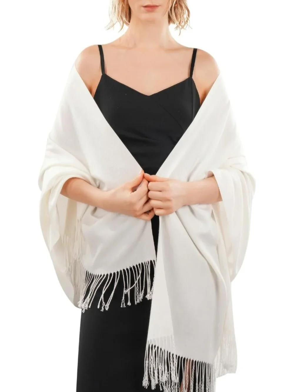 Cozy Cashmere Feel Shawl Wrap Blanket Scarf - Perfect for Weddings & Events
